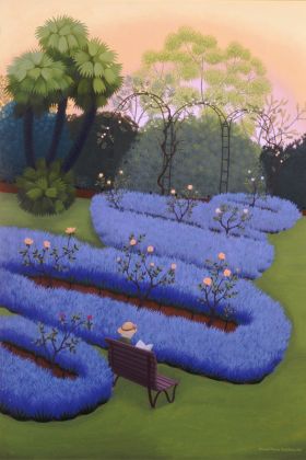 Rose Garden with Catmint