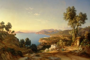 Southern Italian Village at Sunset